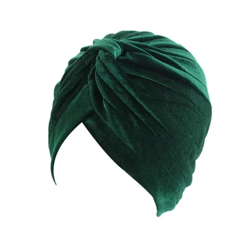 Žene su novi luksuzni baršun Indijski šešir muslimanski stil šal-kapa pribor za kosu kemoterapija cap dame оголовье blag s turbanom hidžab kape
