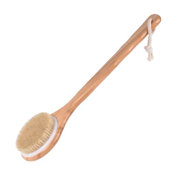 Бамбуковое stablo masaža tijela tuš zube pre četke za kosu dugačka ručka prirodna dlaka kada četka SPA žene / muškarci njegu kože kada alata